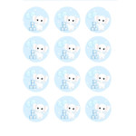 12 Mini discos de açúcar para bebé Ø 5 cm