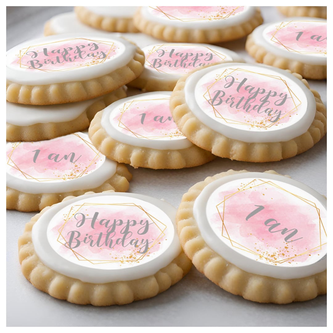 12 discos de cupcake para menina de 1 ano