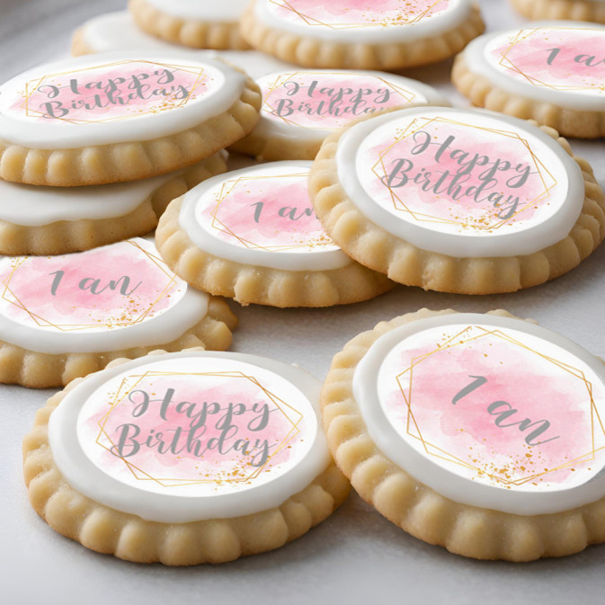 12 discos de cupcake para menina de 1 ano