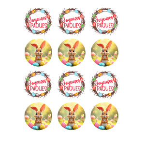 discos de páscoa comestíveis