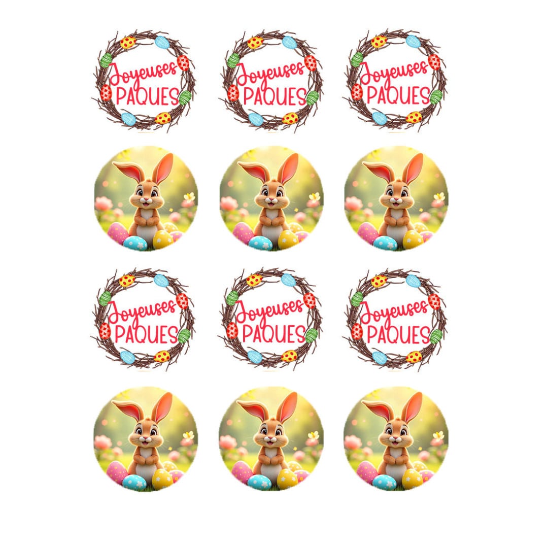 discos de páscoa comestíveis
