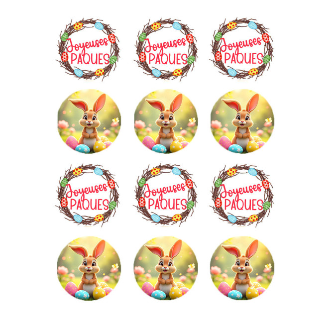 discos de páscoa comestíveis