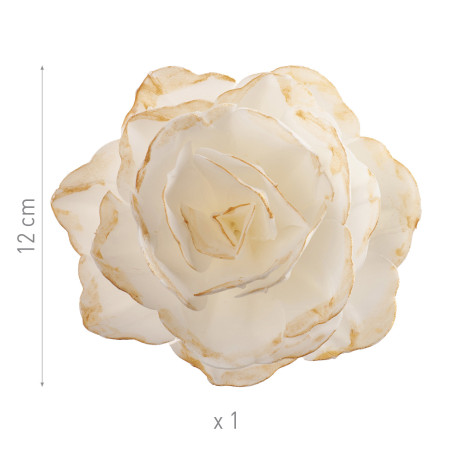 flor de hóstia branca e dourada