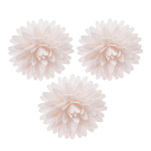 12 pompons de hóstia branca