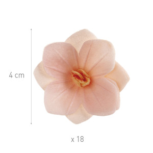 18 flores de bolacha rosa claro