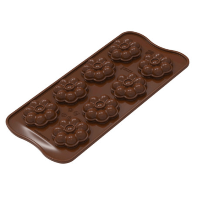 Molde de silicone flores para chocolates - Silikomart