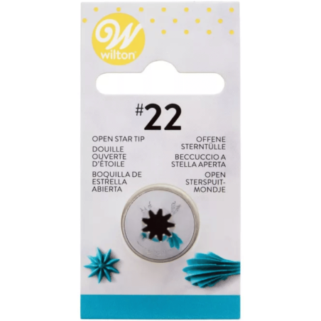 Ponta estrela de aço inoxidável Wilton nº 22