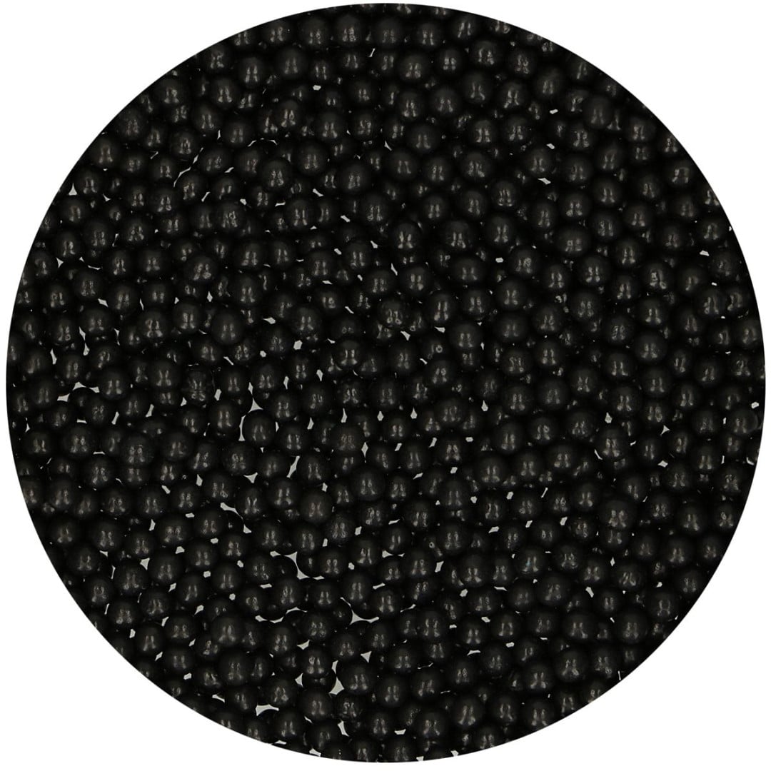 Pérolas de açúcar pretas brilhantes de 4 mm