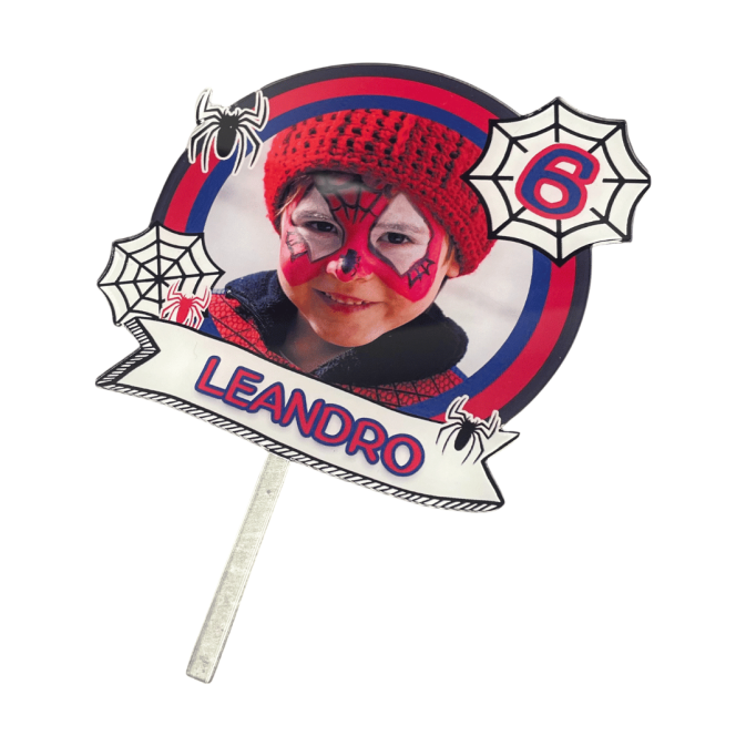 Topo de bolo personalizável do Homem-Aranha