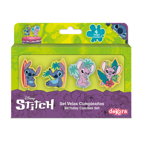 conjunto de 4 velas Stitch
