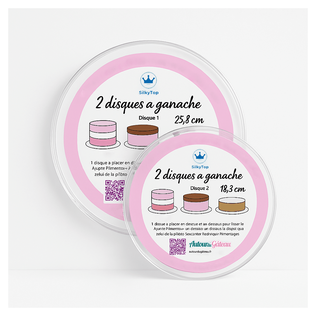 Disco de ganache acrílico em conjunto de 2 - tamanho de sua escolha