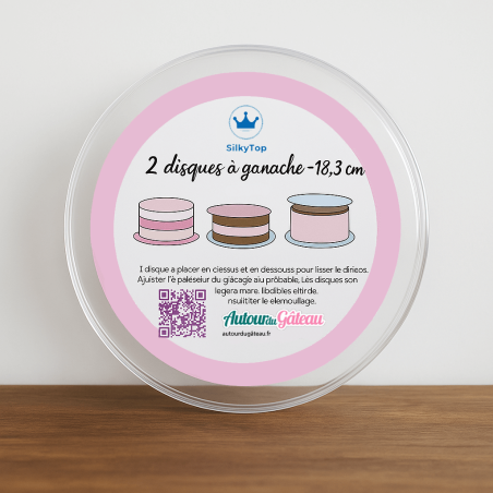Disco de ganache acrílico em conjunto de 2 - tamanho de sua escolha