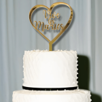 Topo de bolo Viva os noivos no bolo de casamento