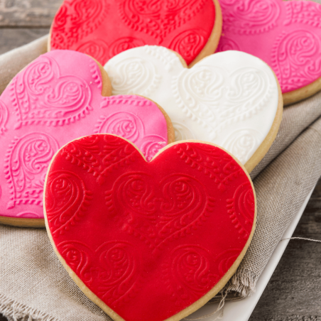 6 cortadores de biscoitos em formato de coração | Equipamentos para confeitaria