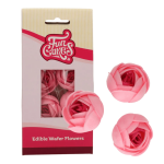 Embalagem para bolos de flor de wafer rosa
