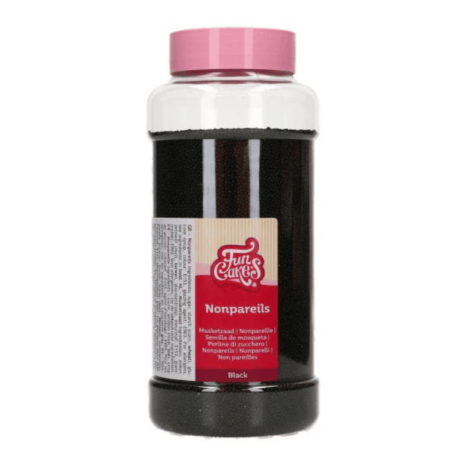 pote de mini pérolas de açúcar preto 1 mm - 800 gr