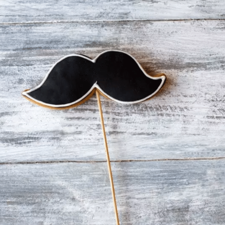 Cortador de biscoitos bigode 8,5 cm para biscoitos amanteigados