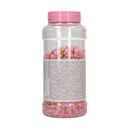 Granulado glamour rosa 600gr embalagem