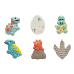 6 decorações de dinossauros sugar baby