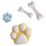 exemplo de criação com molde de pata de cachorro