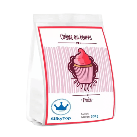 Mistura para creme de manteiga de morango 300g silkytop