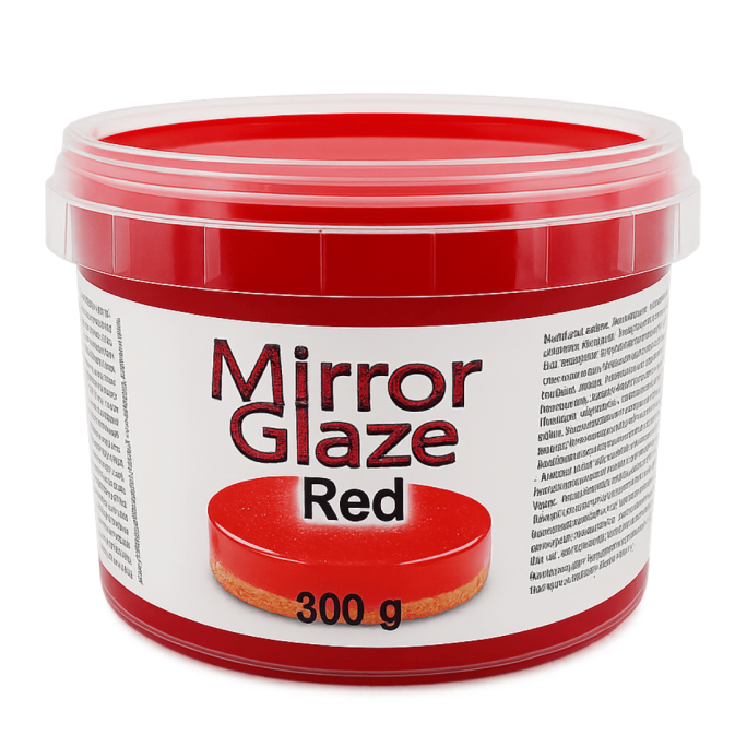 espelho com glitter vermelho