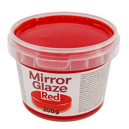 pote de esmalte espelhado com glitter vermelho