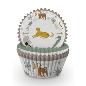 60 forminhas para cupcakes safari