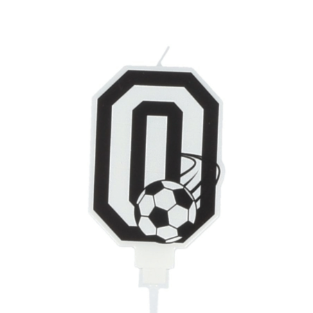 Velas de aniversário com números de futebol