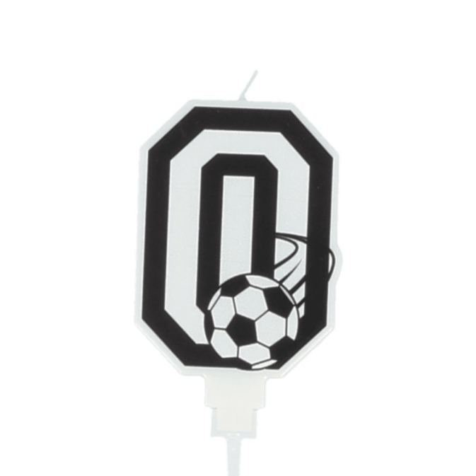 Velas de aniversário com números de futebol