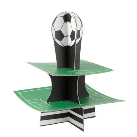 Suporte para cupcakes de futebol de 2 andares