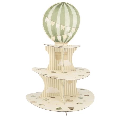 Suporte para cupcakes em formato de balão de ar quente