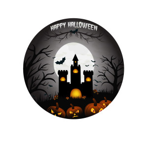 disco de açúcar de Halloween