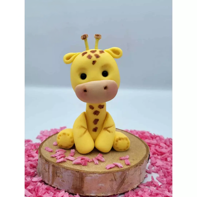 Molde girafa em pasta de açúcar