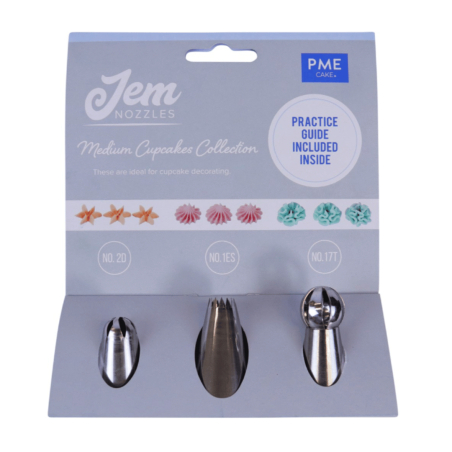 Pacote com 3 bicos JEM para cupcakes médios
