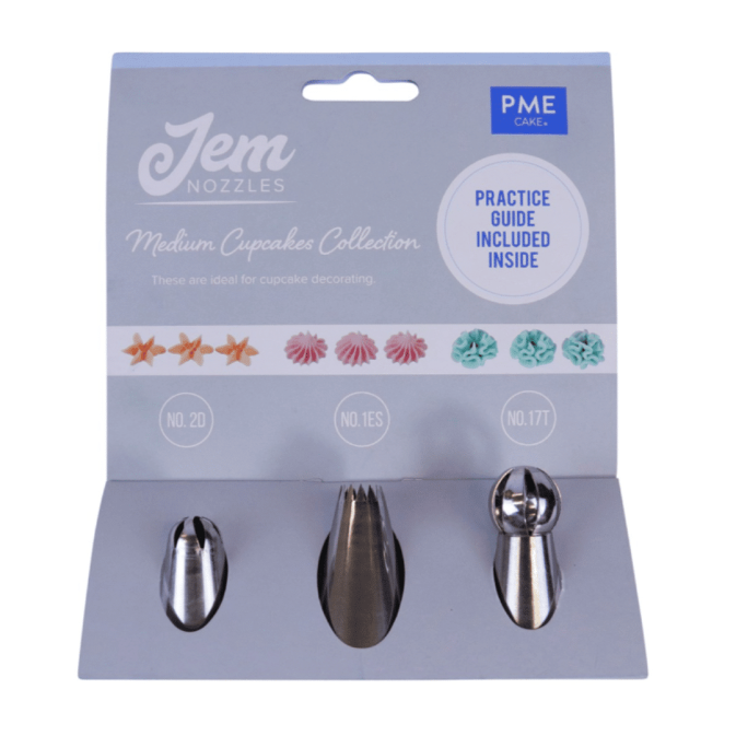 Pacote com 3 bicos JEM para cupcakes médios