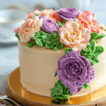 bolo de caça furtiva florido