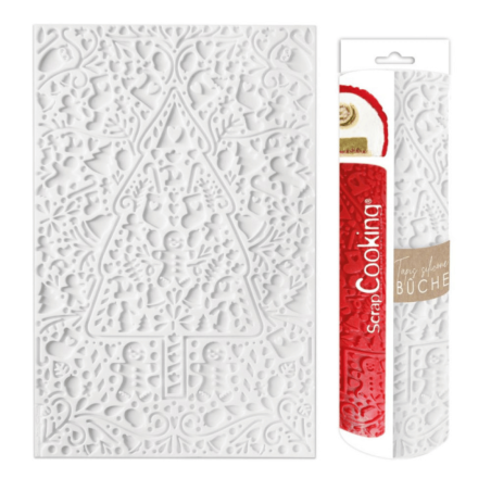 Tapete de silicone para padrões de troncos de Natal