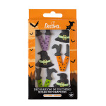 Decorações de bolo de açúcar de bruxa de Halloween