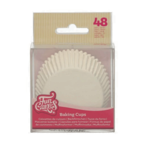 48 forminhas de cupcake brancas