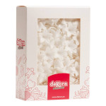 decoração de bolo de wafer - mini flores brancas