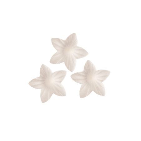Lote de 400 flores de hóstia lilás branca – 2 cm