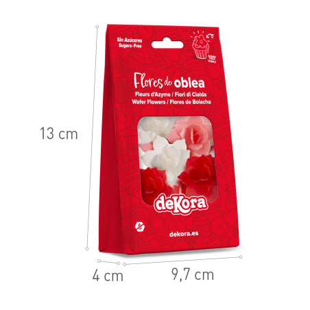 8 mini nenúfares em formato de bolacha Dekora
