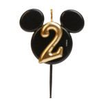 Vela em formato de orelha do Mickey Mouse de 2 anos