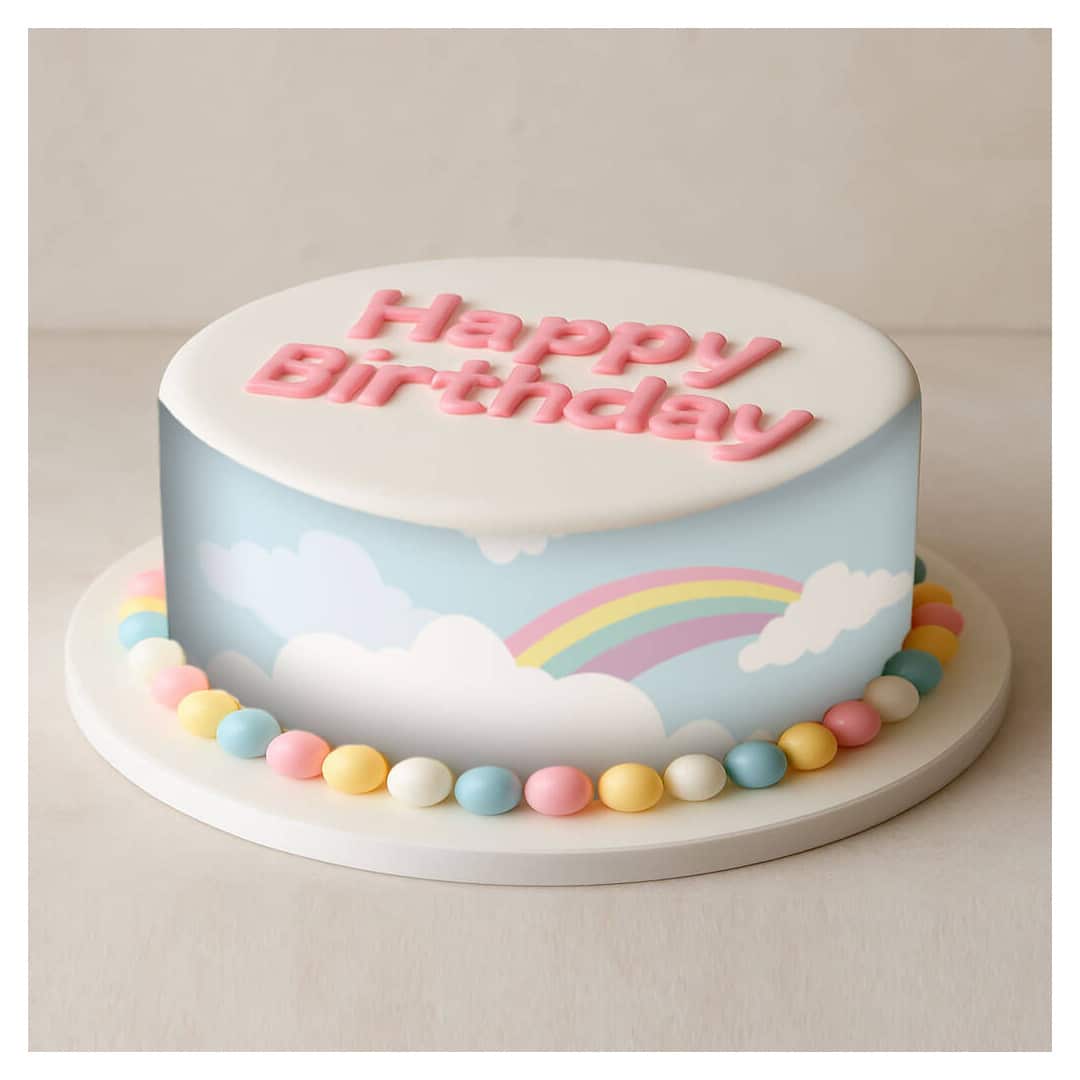 Contorno de Bolo Comestível Arco-íris | Cakedesign Autour Du Gâteau