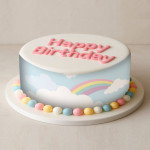 Contorno de Bolo Comestível Arco-íris | Cakedesign Autour Du Gâteau