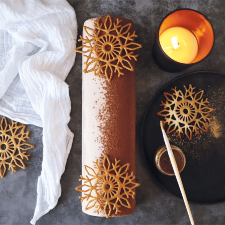 Pó de cacau brilhante para troncos de Natal