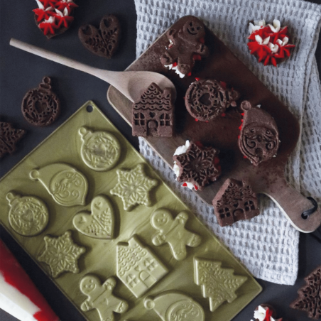 Molde de silicone para biscoitos de Natal