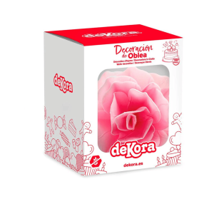 Flor de bolacha rosa gigante Dekora