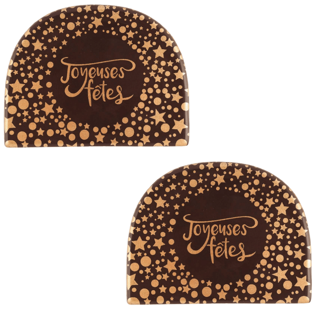 decorações de chocolate tronco de natal - boas festas!